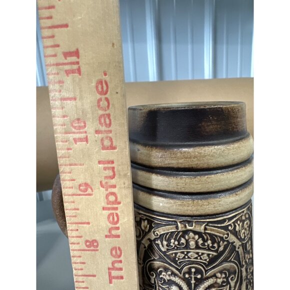 Vintage Tall Gerz German Beer Stein Graffen V Dhavn Family Crest Stone NO LID - Picture 5 of 11